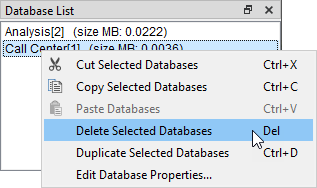 Delete Selected Databases