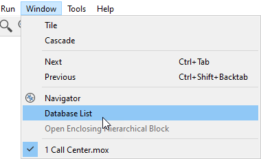 Window menu