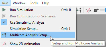 Multicore Analysis menu command