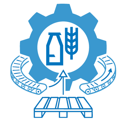 Wire-Frame of Gear with Food Processing Conveyor