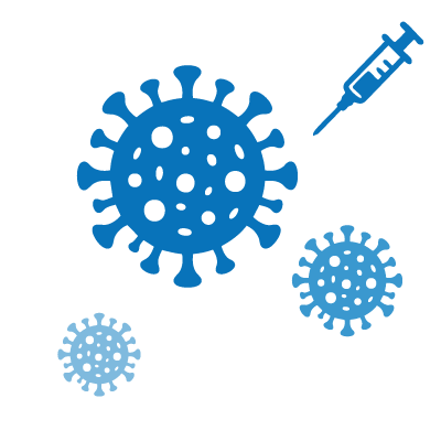 Wire-Frame of Virus and Vaccine